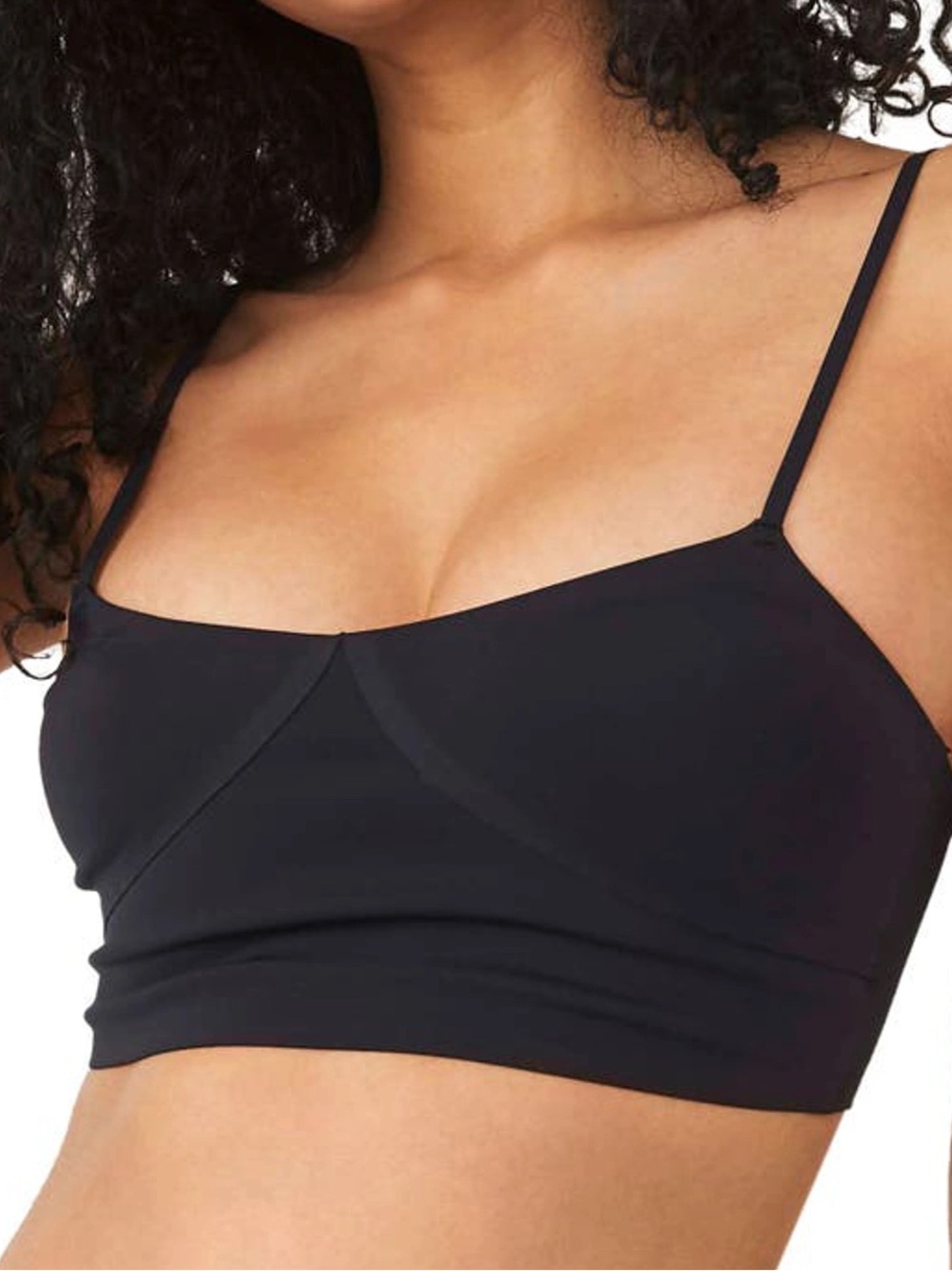 Free People FP Movement Ribbed Cropped Tank Top Bralette Black Size Medium